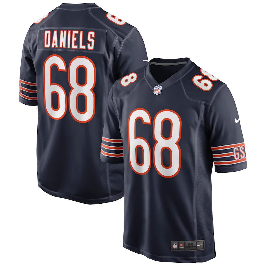 Men Chicago Bears 68 James Daniels Nike Navy Game NFL Jersey